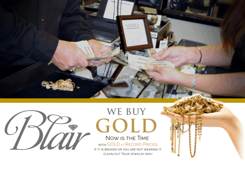Blair Jewelers we buy gold ad