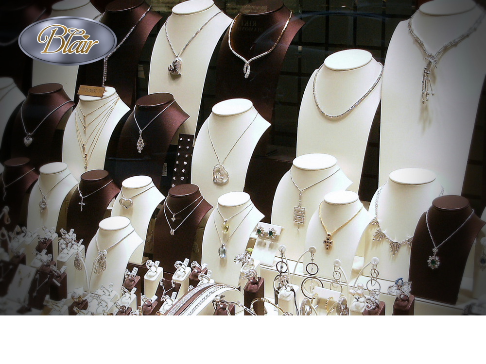 Blair Jewelers show display grouping